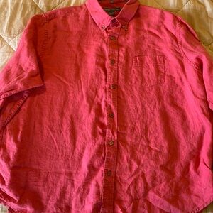 Flusser Vintage Pink Linen Shirt XXL